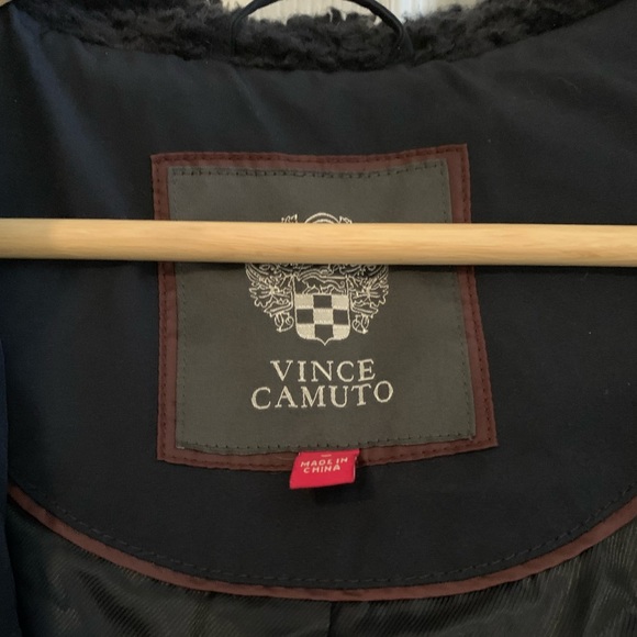 Vince Camuto navy blue down parka coat - Picture 6 of 7